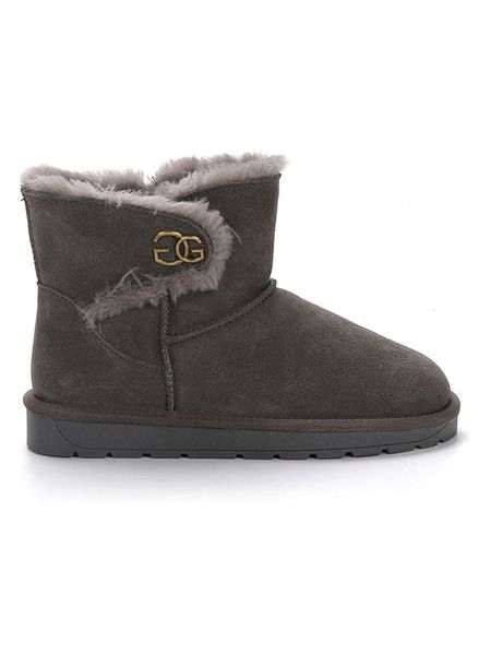 NICEBAY Skórzane botki zimowe "Labriela" w kolorze szarym rozmiar: 41. Szare botki NICEBAY, na zimę, z aplikacjami, z materiału, bez obcasa, bez zapięcia. Za 224.52 zł.