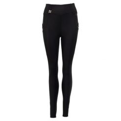 Damskie silikonowe legginsy jeździeckie z pełną przyczepnością ANKY Exposure C-W. Czarne legginsy ANKY, m, bez wzorów, z materiału, długie. Za 553.50 zł.
