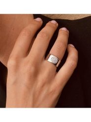 Eclat d'Argent Srebrny pierścionek z cyrkoniami rozmiar: 58. Szare pierścionki Eclat d'Argent, z cyrkonią, srebrne. Za 245.96 zł.