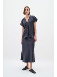 InWear Bluzka w kolorze granatowym rozmiar: 46. Niebieskie bluzki InWear, bez wzorów, bez kołnierzyka, bez ramiączek. Za 78.66 zł.