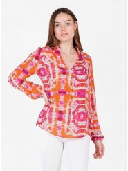 KEY LARGO Bluzka w kolorze różowo-pomarańczowym rozmiar: XL. Pomarańczowe bluzki KEY LARGO, xl, bez wzorów, z wiskozy, bez kołnierzyka, bez ramiączek. Za 113.36 zł.
