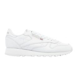Buty do chodzenia damskie Reebok Classic Lthr. Białe obuwie sportowe Reebok, z materiału, bez zapięcia, trekkingowe, Reebok Classic. Za 323.00 zł.