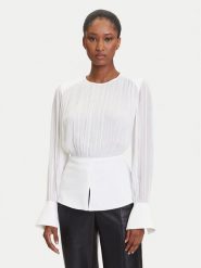 KARL LAGERFELD Bluzka A3W11025 Écru Slim Fit. Bluzki KARL LAGERFELD, bez wzorów, z wiskozy, bez kołnierzyka, bez ramiączek. Za 999.99 zł.