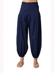 Ipanima Spodnie w kolorze granatowym rozmiar: 36. Niebieskie spodnie materiałowe Ipanima, bez wzorów, z materiału, z podwyższonym stanem. Za 78.99 zł.