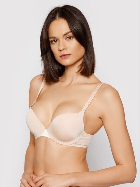 Chantelle Biustonosz push-up Essential C15G20 Pomarańczowy. Brązowe biustonosze Chantelle, bez wzorów, z syntetyku. Za 299.99 zł.