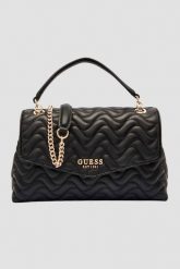 GUESS Czarna damska torebka Melisandra. Czarne torebki klasyczne Guess, z aplikacjami, ze skóry ekologicznej, bez dodatków. W wyprzedaży za 455.99 zł.