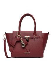 Nine West Torebka CEO-Chelsea-Charm-II-LX10185 Bordowy. Czerwone torebki klasyczne Nine West, bez wzorów, z materiału, bez dodatków. Za 349.99 zł.