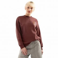 Damska bluza dresowa Lifestyle Siroko Tents-W. Brązowe bluzy SIROKO, m, bez wzorów, z bawełny, bez kaptura. Za 65.00 zł.