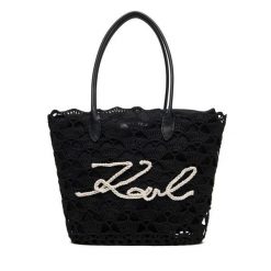 Torebka KARL LAGERFELD. Czarne shopper KARL LAGERFELD, bez wzorów, bez dodatków. Za 779.99 zł.