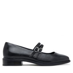 Baleriny Tamaris. Czarne baleriny Tamaris, bez wzorów, bez obcasa. Za 389.99 zł.