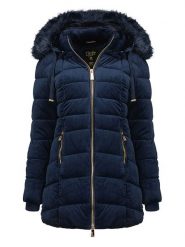 Canadian Peak Płaszcz zimowy "Biloveak" w kolorze granatowym rozmiar: XXL. Niebieskie parki Canadian Peak, na zimę, xxl, z aplikacjami, z puchu, bez kaptura. Za 325.79 zł.
