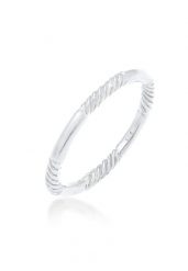 Elli Damy Bandring Basic Stacking toczone w 925 Sterling Silver Pierścionki 1 ct Damski. Szare pierścionki Elli, srebrne. Za 177.64 zł.