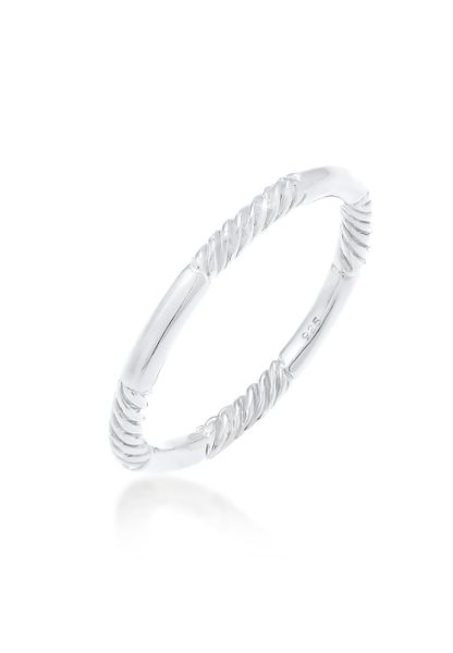 Elli Damy Bandring Basic Stacking toczone w 925 Sterling Silver Pierścionki 1 ct Damski. Szare pierścionki Elli, srebrne. Za 208.99 zł.