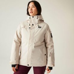 Ski Life Damska kurtka narciarska. Brązowe kurtki narciarskie Dare 2b, bez wzorów, bez kaptura, narciarskie. Za 699.99 zł.