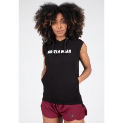 Virginia Bluza z kapturem bez rękawów - Czarny. Czarne bluzy GORILLA WEAR, bez wzorów, z kapturem. Za 189.00 zł.