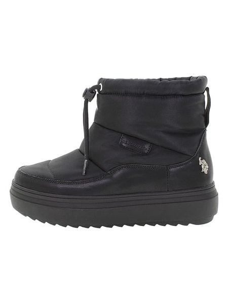 U.S. Polo Assn. Botki zimowe w kolorze czarnym rozmiar: 38. Czarne botki U.S. Polo Assn., na zimę, bez wzorów, bez obcasa, bez zapięcia. Za 204.95 zł.