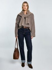 BIG STAR Sweter w kolorze szarobrązowym rozmiar: S/M. Brązowe swetry Big Star, m, bez wzorów, bez ramiączek. Za 139.99 zł.