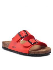 CMP Klapki Eco Thalitha Wmn Slipper 3Q91016 Czerwony. Czerwone klapki CMP, bez wzorów, ze skóry, bez obcasa. Za 179.99 zł.