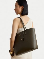LAUREN RALPH LAUREN Torebka 431795329082 Zielony. Zielone shopper Lauren Ralph Lauren, bez wzorów, ze skóry, bez dodatków. Za 989.99 zł.