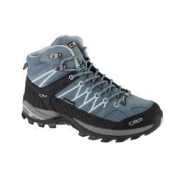 Damskie buty trekkingowe CMP Rigel Waterproof. Niebieskie trekkingi CMP, ze skóry, trekkingowe. Za 428.05 zł.