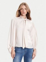 Rinascimento Bluzka CFC0126202003 Biały Loose Fit. Białe bluzki Rinascimento, l, bez wzorów, z syntetyku, bez kołnierzyka, bez ramiączek. Za 309.99 zł.