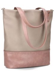 Zwei Torebka "J145" w kolorze beżowym - 37 x 36 x 15 cm rozmiar: onesize. Brązowe torby na ramię Zwei, bez wzorów, z materiału, na ramię, bez dodatków. Za 131.12 zł.