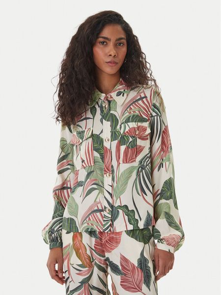 Guess Koszula W6GH22 W1789 Kolorowy Regular Fit. Koszule Guess, l, z aplikacjami, z wiskozy, bez kołnierzyka, bez ramiączek. Za 315.99 zł.