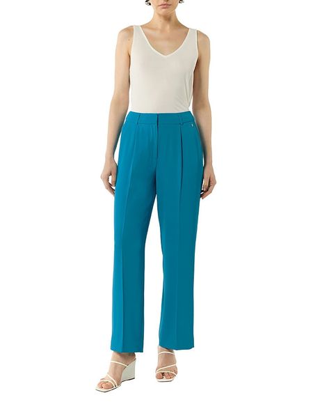 S.Oliver Spodnie chino w kolorze turkusowym rozmiar: 40. Niebieskie spodnie materiałowe S.Oliver, na co dzień, s, bez wzorów, z podwyższonym stanem. Za 160.58 zł.