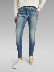 G-Star Dżinsy - Skinny fit - w kolorze niebieskim rozmiar: W28/L34. Niebieskie jeansy G-Star, l, z aplikacjami. Za 206.91 zł.