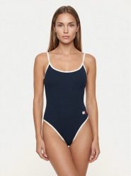 Tommy Hilfiger Body UW0UW06275 Granatowy Slim Fit. Niebieskie body TOMMY HILFIGER, m, bez wzorów, z syntetyku. Za 249.99 zł.