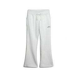 Damskie spodnie dresowe Superdry Essential Logo Lr Flare. Białe spodnie dresowe Superdry, bez wzorów, z dresówki. W wyprzedaży za 308.95 zł.