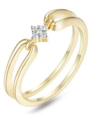 Les Favorites Pozłacany pierścionek z cyrkoniami rozmiar: 58. Żółte pierścionki Les Favorites, z cyrkonią, pozłacane. Za 255.34 zł.