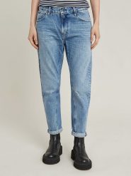 G-Star Dżinsy - Boyfriend fit - w kolorze niebieskim rozmiar: W26/L32. Niebieskie jeansy G-Star, l, z aplikacjami. Za 219.60 zł.
