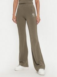 Guess Spodnie materiałowe Elea V4YB01 KCDN0 Khaki Slim Fit. Brązowe spodnie materiałowe Guess, m, z aplikacjami, z materiału. Za 379.99 zł.