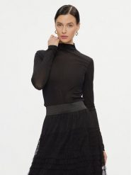 Marella Bluzka Nenia 2339460236200 Czarny Slim Fit. Czarne bluzki Marella, l, bez wzorów, z syntetyku, bez kołnierzyka, bez ramiączek. Za 519.99 zł.