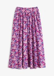 Spódnica maxi z czystej wiskozy. Fioletowe spódnice bonprix, bez wzorów, z wiskozy, maxi. Za 122.99 zł.