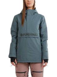 Kurtka Logo Fundango Birch dla kobiet. Zielone kurtki narciarskie FUNDANGO, m, bez wzorów, z materiału, bez kaptura, narciarskie. Za 499.00 zł.