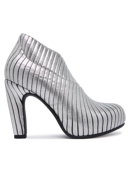 United Nude Botki Fold HI II 10870851129 Srebrny. Szare botki United Nude, bez wzorów, z materiału, bez obcasa, na słupku, bez zapięcia. Za 1,169.00 zł.