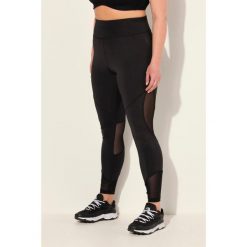 Damskie Legginsy sportowe wstawka z siateczki kieszeń z recyklingu. Czarne legginsy Ulla Popken, plus size, bez wzorów, z materiału. Za 244.99 zł.