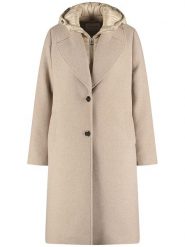 Gerry Weber Płaszcz przejściowy w kolorze beżowym rozmiar: 40. Brązowe płaszcze Gerry Weber, bez wzorów, z wełny, bez kaptura. Za 506.32 zł.