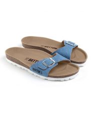 BACKSUN Klapki "Zephyr" w kolorze błękitnym rozmiar: 40. Niebieskie klapki Backsun, bez wzorów, z otwartym noskiem, bez obcasa. Za 129.45 zł.