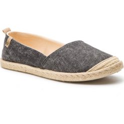 Espadryle ROXY - ARJS600412 BK3. Szare espadryle Roxy, bez wzorów, z materiału, bez obcasa, na płaskiej podeszwie, bez zapięcia. W wyprzedaży za 139.00 zł.