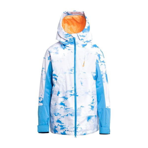 Kurtka snowboardowa damska ROXY Chloe Kim. Niebieskie kurtki narciarskie Roxy, m, bez wzorów, z materiału, bez kaptura, snowboardowy, primaloft. Za 629.99 zł.