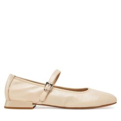 Baleriny Caprice. Brązowe baleriny Caprice, bez wzorów, bez obcasa. Za 239.99 zł.