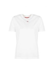 Diesel T-shirt "T-Reg" | A07239-0AJAX | Kobieta | Biały. Białe t-shirty Diesel, uniwersalny, bez wzorów, z bawełny, bez kołnierzyka, bez ramiączek. W wyprzedaży za 149.00 zł.