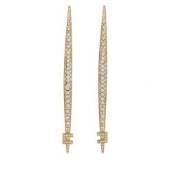 Kolczyki Elisabetta Franchi. Żółte kolczyki Elisabetta Franchi, złote. Za 1,299.00 zł.