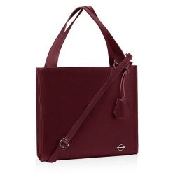 Shopperka skórzana BETLEWSKI TWB-DOL-50 BORDO. Czerwone shopper bez wzorów, ze skóry, bez dodatków. Za 379.99 zł.