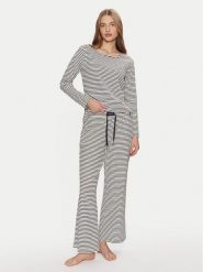 Tommy Hilfiger Piżama UW0UW05556 Granatowy Regular Fit. Niebieskie piżamy TOMMY HILFIGER, bez wzorów, z bawełny, bez ramiączek. Za 209.99 zł.