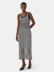 Liu Jo Beachwear Sukienka letnia VA6198 J3908 Czarny Slim Fit. Czarne sukienki Liu Jo Beachwear, na lato, xl, bez wzorów, z wiskozy, bez kołnierzyka, bez ramiączek. Za 469.99 zł.