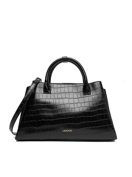 Lasocki Torebka C-LSK-M-008-08 Czarny. Czarne torebki klasyczne Lasocki, bez wzorów, z materiału, bez dodatków. Za 199.99 zł.